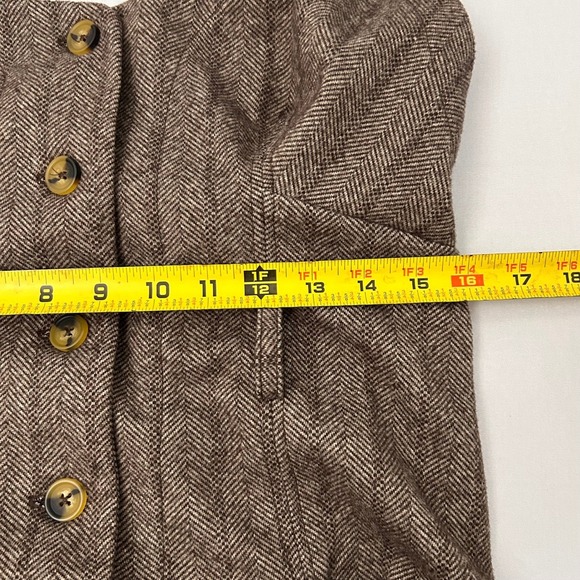 Free People Belong Together Brown Herringbone Pinafore Minidress Womens M - Picture 6 of 8